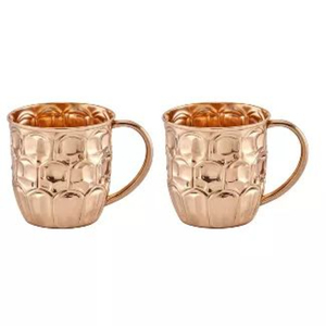 Chope à bière en cuivre massif de qualité supérieure avec design martelé traditionnel, robuste et de qualité alimentaire, pour boissons froides et décoration intérieure - Product Image 1