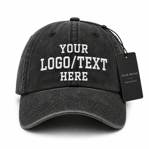 Gorra de Béisbol de 6 Paneles con Logotipo Personalizado, Ajustable, de Algodón Lavado, Unisex, de Color Sólido, Informal, para Adultos - Product Image 2