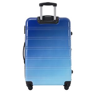 Set di valigetta rigida colore sfumato 3 pezzi per valigia espandibile Spinner ruote TSA lucchetto leggero 20 "blu chiaro blu - Product Image 4