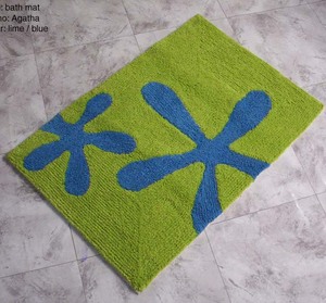 Tapis de bain design de style européen, 100% coton, tuftés, fabriqués à la machine |   Tapis absorbant moderne, écologique, avec support en silicone, lavable - Product Image 6