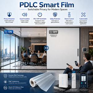 Película Inteligente PDLC Autoadhesiva Moderna <span class=keywords><strong>para</strong></span> Hogar Inteligente, Baño, Puerta Interior, Cubierta de Ventanas - Product Image 2