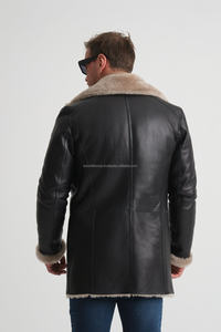 Veste bomber en toile de style motard pour homme, en cuir de vache, imperméable, avec logo personnalisé, de haute qualité, pour l'hiver - Product Image 2