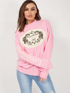 Sweat-shirt pour femme imprimé DTG, mélange de polyester et de coton, col rond décontracté, manches longues, pull personnalisé avec motif graphique, streetwear - Product Image 1