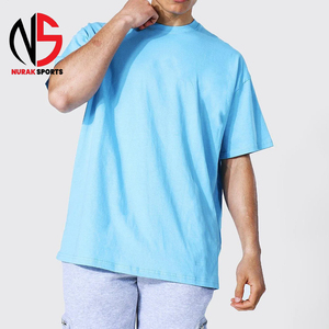 T-shirt NURAK Homme Oversize Extrême 100% Coton Écologique avec Logo Personnalisé OEM 220g Unisexe Streetwear Hip Hop Vintage Homme 2026 - Product Image 1