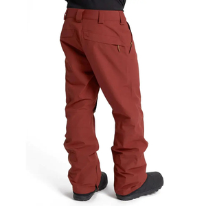 Pantalon de ski imperméable pour homme, couleur bordeaux, avec capuche, poches zippées, revers élastiques, en polyester/nylon extensible, pour roller et patinage sur glace - Product Image 2