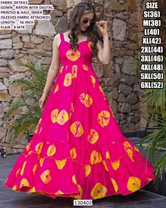 Vestido Maxi Mystique Moderno y Cómodo con Bordado Floral, de Rayón No Tejido, Transpirable, con Cintura Natural - Product Image 1