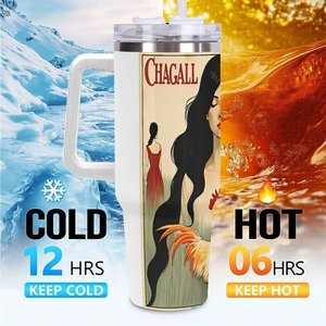 Gobelet isotherme de 40 oz avec poignée, en acier inoxydable, pour les professionnels des transports publics - Product Image 6