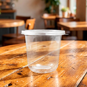 Gobelets ronds jetables transparents en PP à paroi simple de 95 mm avec couvercles 16oz/24oz pour boissons, café, thé, jus QUANG QUAN - Product Image 1