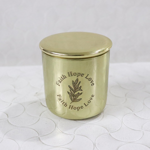 Solid Copper Candle Jar with lid in Glossy Finish With customized logo and Printed <b>Box</b> Luxury Copper Candle Jar for <b>gift</b> - Product Image 6