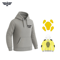 Hoodie de moto unisexe personnalisable en coton respirant avec protection CE niveau 2, 550 g/m²