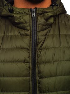 2026 High Quality Men's Sleeveless Zip-Up Hooded Puffer Vest Lightweight Quilted Gilet With Pockets Winter <b>Jacket</b> Coat - Product Image 3