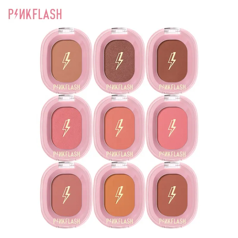 Pinkflash PF-F01 Trang Điểm Má Blusher Ép Bột Glow Blush Ánh Sáng Nhạt Sáng Bóng Blush