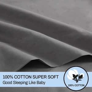 Parure de lit 100% coton lavable, bio, écologique, 100TC, couleur unie, toutes saisons, avec livraison et expédition - Product Image 6