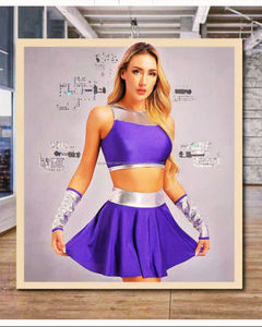 Uniformes de Porristas para Adultos en Poliéster con Corte Automatizado, Diseño Personalizado, Uniformes de Porristas con Transferencia Térmica, Conjuntos Personalizados - Product Image 2