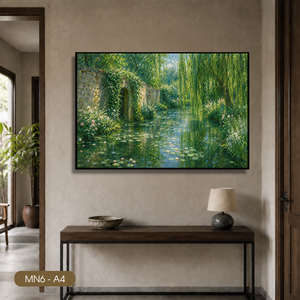 Peinture d'art vintage tendance sur toile de soie, décoration murale de luxe pour la maison, marque privée, origine Vietnam, marque HALO - Product Image 5
