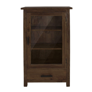 Mini armoire en teck artisanal pour chambre à coucher, salon et rangement de livres avec 4 étagères, ensemble de meubles de bureau à domicile - Product Image 3