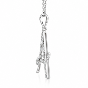 Collar con Colgante de Diamante de Laboratorio en Plata de Ley 925 con Iniciales Personalizadas, Chapado en Oro Vermeil, Etiqueta Privada, Joyería OEM ODM - Product Image 2