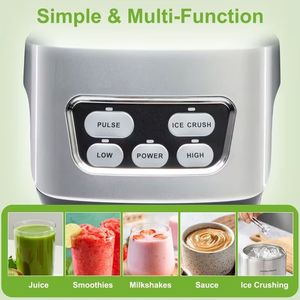 Frullatore Professionale da Banco con Bicchieri Portatili Senza BPA da 23/34/60oz, Quattro Contenitori per Uso in Cucina - Product Image 4