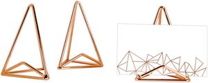 Modern Metal Geometric Triangle Wedding Place <b>Card</b> Holders Minimalist <b>Table</b> Number Name Stands for Events Parties Home - Product Image 3