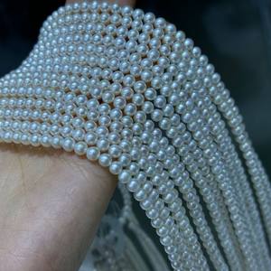 Venta Directa de Fábrica, Perlas Sueltas de Agua Dulce de 3-4 mm, Círculo Perfecto con Fuerte Brillo, Cuentas Pequeñas - Product Image 4