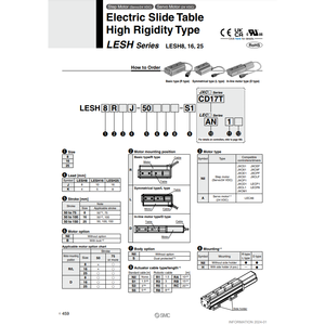 LESH16DAK-50-R36N5โต๊ะสไลด์ไฟฟ้านิวเมติก SMC - Product Image 2