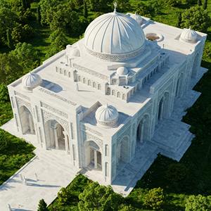 Décoration extérieure de mosquée en marbre naturel entièrement personnalisable, sculptée à la main, motifs islamiques de qualité supérieure - Product Image 3