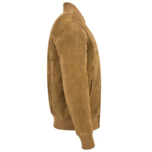 Smart Range Leather <b>Men's</b> Genuine Cow <b>Suede</b> Leather Bomber <b>Jacket</b> YKK Zips Winter Retro Casual ODM Private Label Wholesale - Product Image 3