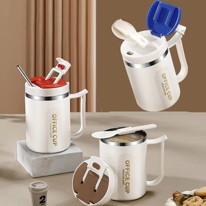 Vaso de Acero Inoxidable de 16 oz, Regalo Empresarial, Termo Ecológico a Prueba de Fugas, Portátil, Moderno, con Tapa Personalizada <span class=keywords><strong>para</strong></span> Oficina - Product Image 5