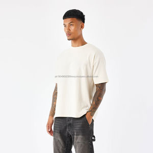 T-shirt pour homme personnalisé, lavage à l'acide, coupe ample, style vintage, épaules tombantes, poids lourd, 100% coton, streetwear, design de logo - Product Image 6