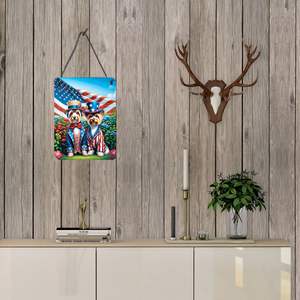 All American Silky Terrier Porte murale Imprimés multicolores 12x16 Panneau en métal aluminium pour cuisine Décoration intérieure Porte d'entrée - Product Image 3