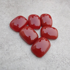 Natural Red Onyx Cabochon Rectangle <b>Cushion</b> Shape Calibrated Flat <b>Back</b> Gemstone All Sizes Available - Product Image 6