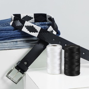 Ceinture Polo en Cuir Véritable Faite à la Main, Motif Tressé Multicolore, Boucle à Ardillon, Unisexe, Taille Personnalisée, Services OEM Disponibles en Gros - Product Image 5