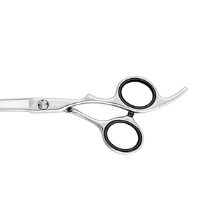 Ciseaux de coiffure en acier inoxydable 440C, directement de l'usine, avec une conception de poignée inclinée confortable et un repose-doigts réglable - Product Image 3