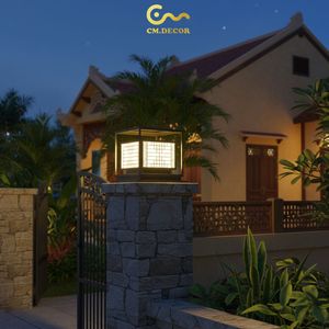 Black Gate pillar light Viet Nam Constant Light Outdoor/Wall/Villa/Garde Auto Cad Layout 3500K (Warm White) AC 220V( ± 10%) - Product Image 2