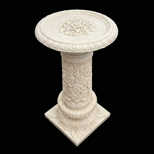 Colonne de piédestal en marbre sculptée à la main - Product Image 3