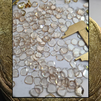 Moissanite Jaune Facettée Taille Rose, Diamant Synthétique de Laboratoire, Pierre Précieuse Fantaisie pour la Fabrication de Bijoux