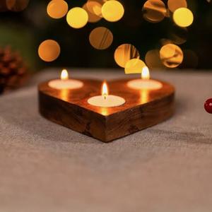 NEw <b>set</b> of 3 handmade wooden <b>candle</b> holder luxury home decor table decor wholesale low price here - Product Image 3