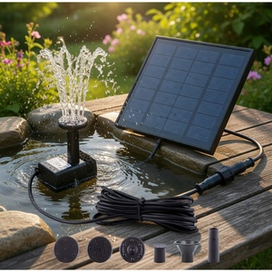 Pompe à eau solaire submersible 1,8 W pour bassin d'oiseaux et fontaine de jardin avec panneau séparé, pompe solaire OEM pour fontaine – Vente en gros - Product Image 5