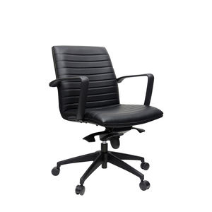 KINSHA Modern PU Leather Executive Office <b>Chair</b> Fixed Armrests Swivel Base Ergonomic Design for Commercial Use Model CLL I-03E - Product Image 3