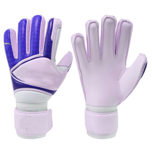 Gants de gardien de but de football professionnels, paume en latex blanc, impression en caoutchouc injecté de silicone, respirants, ajustables, à fermeture auto-agrippante, pour l'extérieur - Product Image 1