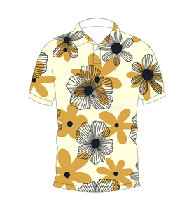 Camisa Polo con Estampado Floral de Margaritas Amarillas para Hombre, Camiseta de Verano de Manga Corta, Cuello Casual con Botones, Transpirable y Ligera - Product Image 1