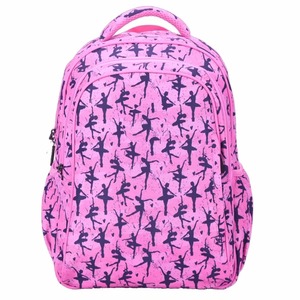 Cheer Leading Pink Dancer Pattern <b>Backpack</b> for Girls Softback Zipper Closure School Bag Fashionable <b>Cartoon</b> Design - Product Image 5