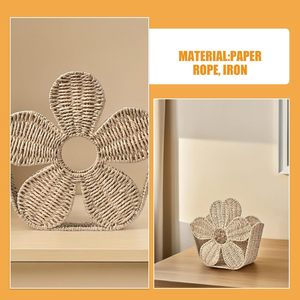 Panier de rangement en corde de papier écologique tressé à la main, idéal pour le salon et la chambre à coucher - Product Image 4