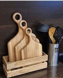 Planche à découper rectangulaire en bois pour la cuisine, résistante au lave-vaisselle, légère et facile à nettoyer - Product Image 3