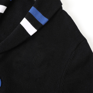 Cardigan en tricot noir premium Sigma avec logo personnalisé pour les fraternités, les sororités, les universités, les écoles, vente en gros OEM ODM - Product Image 5