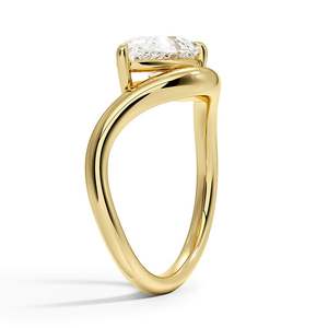 แหวนหรูหราประดิษฐ์จากทองคำขาวแท้ 14K - Product Image 6