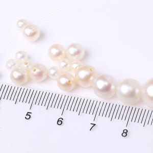 Perles d'eau douce brutes à demi-trous de 3 à 7 mm, petites à moyennes, à reflets miroir, parfaitement solides, pour projets de bricolage - Product Image 4