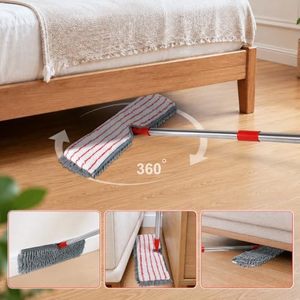 Vente en gros de balais à poussière en coton robustes |   Serpillère de nettoyage de sols industriels et commerciaux à long manche en aluminium, auto-essoreuse, réutilisable - Product Image 1