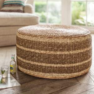 Pouf en jonc de mer tressé naturel de haute qualité avec coussin, fabriqué par KingCraftViet – Meilleure vente - Product Image 6