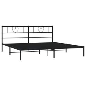 Cadre de lit en métal noir avec tête de lit 72''x83,9'' sans matelas - Product Image 4